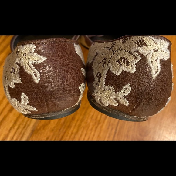 Valentino Garavani Lacy Flats, Brown - Picture 4 of 5